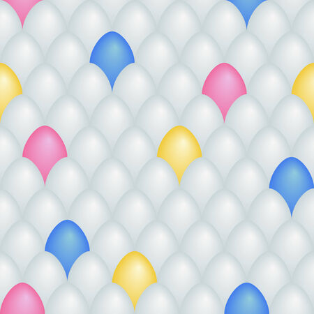 eggs dyed pattern seamless, happy easter eggsのイラスト素材