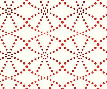 abstract seamless pattern of dots, shades of orange on a white backgroundのイラスト素材
