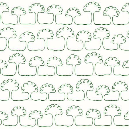 the green line in the form of an abstract tree, seamless backgroundのイラスト素材