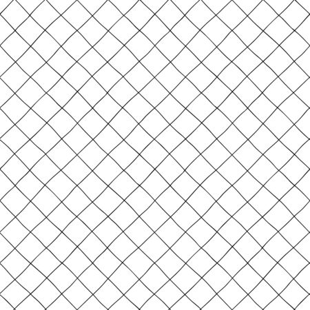 Seamless pattern. Large diagonal cells of hand-drawn.のイラスト素材