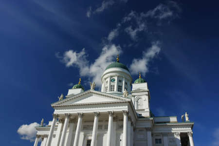Helsinki city lutheran cathedral, built by German architect and located at the Senate square. The finnish name is: Tuomiokirkko.の写真素材