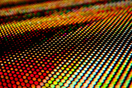 Abstract LEDs arrangement on a LED video display surface. Shallow depth of field.の写真素材