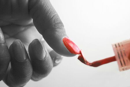 lady aint her nailの写真素材