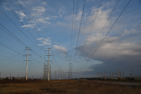 Power Lines against a Prairie Sky