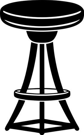 Bar stool icon isolated on white background. Vector illustration. Eps 10.のイラスト素材