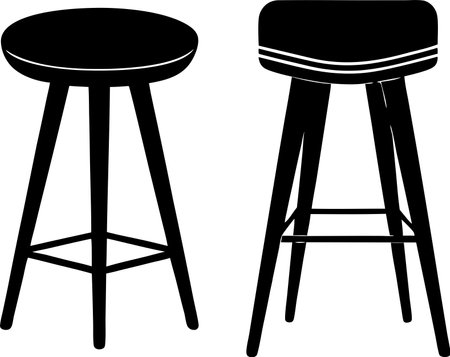 Bar stool isolated on a white background. Vector illustration for your designのイラスト素材