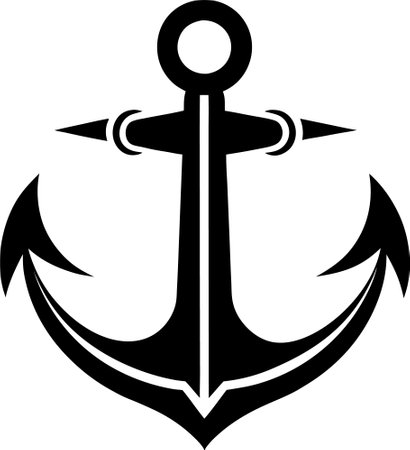 Anchor.Vector Illustration ready for vinyl cutting or t-shirt printing.のイラスト素材