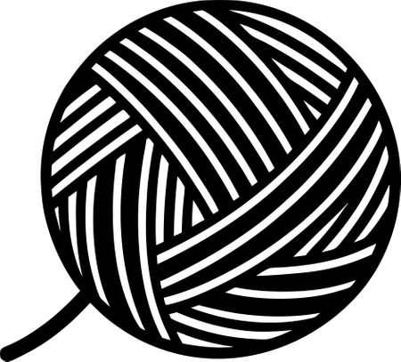 Ball of yarn for knitting. Vector illustration isolated on white background.のイラスト素材