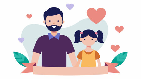 Father and daughter cartoon design, Family relationship generation lifestyle and person theme Vector illustrationのイラスト素材