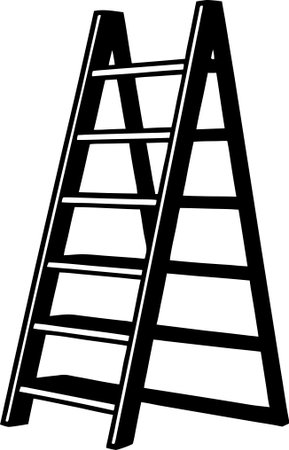 Ladder on a white background. Vector illustrationのイラスト素材