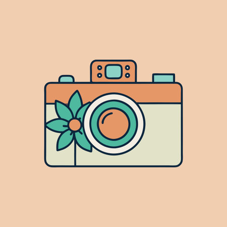Camera concept with icon designのイラスト素材