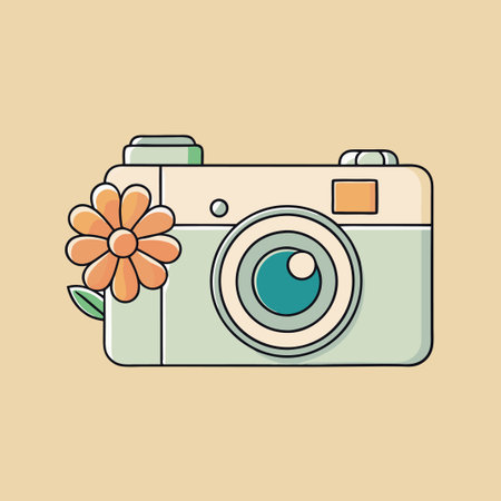 Camera concept with icon designのイラスト素材