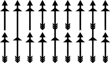 Set of arrows. Vector illustration. Isolated on white background.のイラスト素材