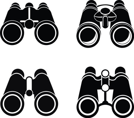 Binoculars icon isolated on white background.のイラスト素材