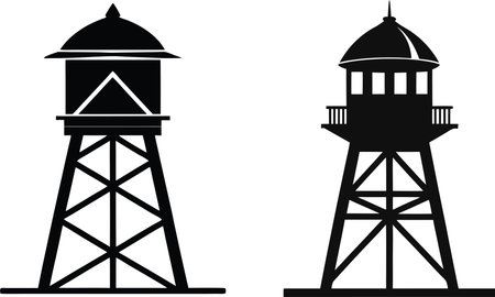 Water tank icon isolated on white background. Vector illustration.のイラスト素材