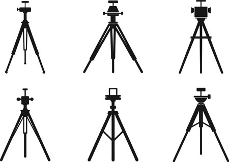 Camera tripod icon isolated on white background. Vector illustration.のイラスト素材