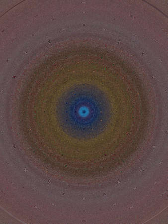 Abstract Colorful Painted Kaleidoscopic Graphic Background. Futuristic Psychedelic Hypnotic Backdrop Pattern With Texture. Folk Ethnic Floral Ornamental Mandala. Vintage Decorative Geometric Mosaicの写真素材