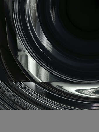 A close-up shot of a black metal tube with a shallow depth of fieldの写真素材