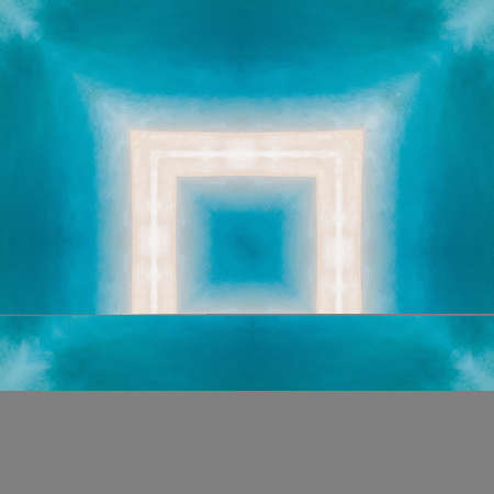 Blue abstract background with white frame and copy space for your text.の写真素材