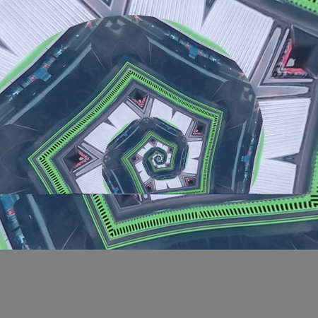 3D illustration of abstract fractal for creative design looks like modern cityの写真素材