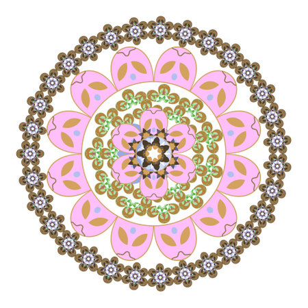 BEAUTY MANDALA ART, FLOWER ARTの写真素材