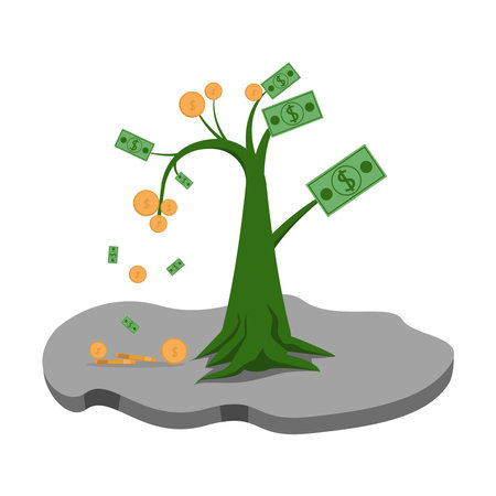 INFLATION OR BANKRUPT OR DOWN FINANCE illustrationのイラスト素材