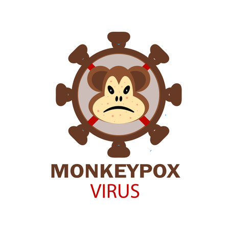 MOKEY POX VIRUS OUTBREAK PANDEMIC DISEASE SPREAD AWARENESS AND ALERTのイラスト素材