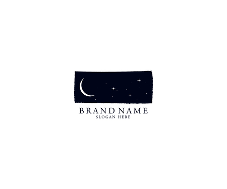 simple space logo illustration with brush style for company logo designのイラスト素材