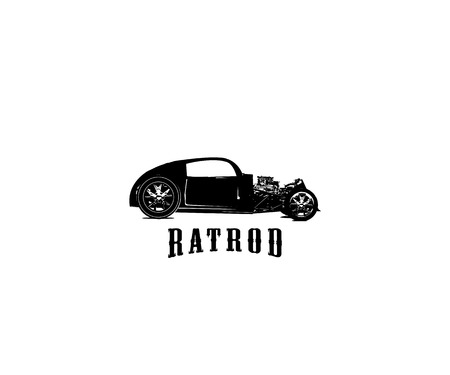 classic ratrod car vector illustrationのイラスト素材