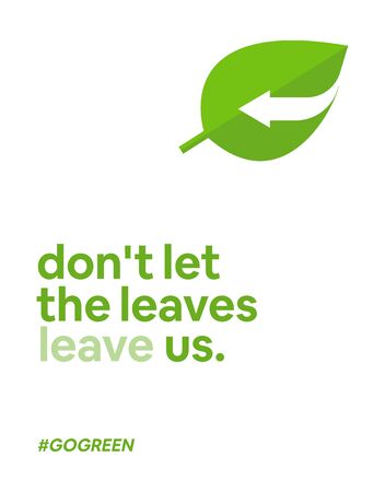 go green badass quotes posterのイラスト素材