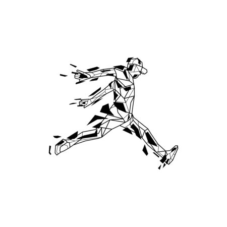 free running vector illustration logo icon designのイラスト素材