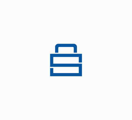 Letter S forms a shopping bag vector logo icon sign symbol templateのイラスト素材