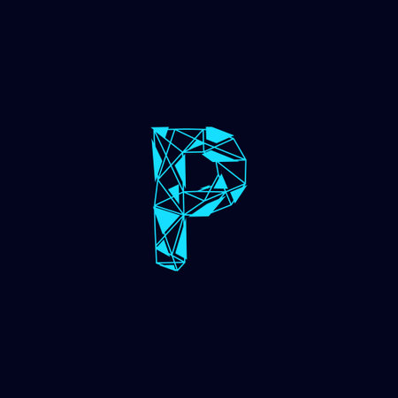 P letter Abstract geometric logo template vector illustrationのイラスト素材