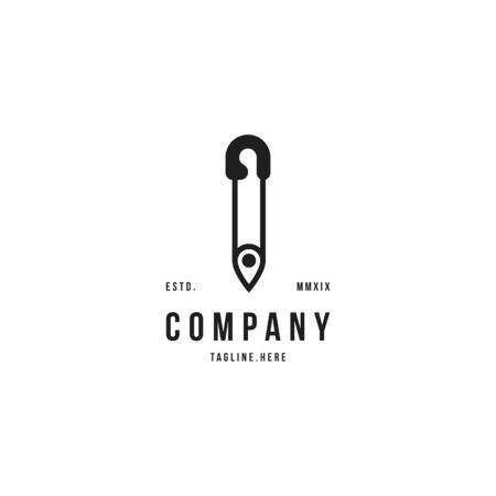 pin and gps map pin creative travel trip hipster icon templateのイラスト素材