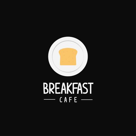 Breakfast cafe restaurant urban hipster logo icon sign templateのイラスト素材