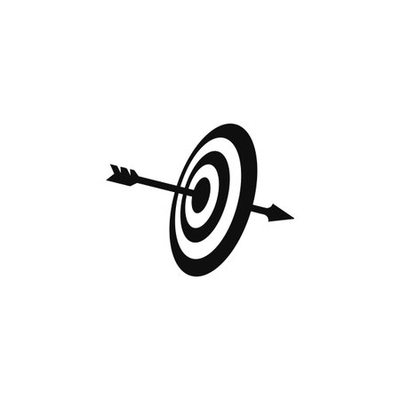 Arrows pierce the target board vector illustrationのイラスト素材