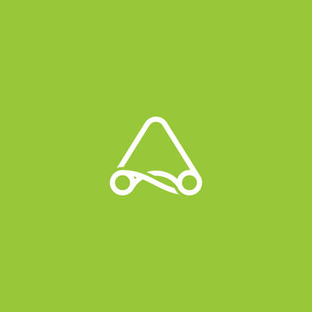 Letter A abstract smooth line linear logo icon sign design vector illustrationのイラスト素材