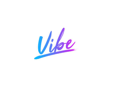 Vibe lettering word mark modern colorful logo icon sign symbol design vector illustrationのイラスト素材