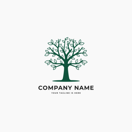 Tree leaf logo green nature icon vector illustrationのイラスト素材