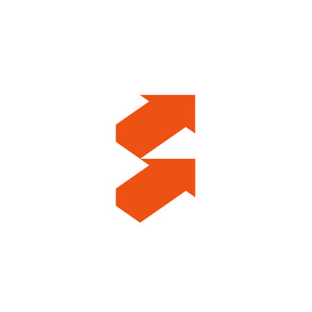 S monogram arrows logo design conceptのイラスト素材