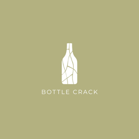 Bottle crack artistic logo designのイラスト素材