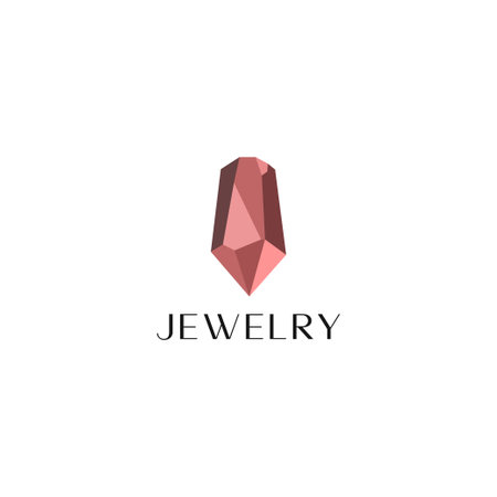 Ruby vector logo modern simple icon design template. Jewelry diamond icon.のイラスト素材