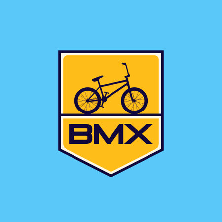 BMX badge Icon logo Design Templateのイラスト素材
