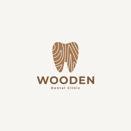 wooden tooth hipster logo template vector illustration icon elementのイラスト素材