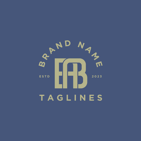 Letter BA AB abstract bold hipster logo design vector illustrationのイラスト素材