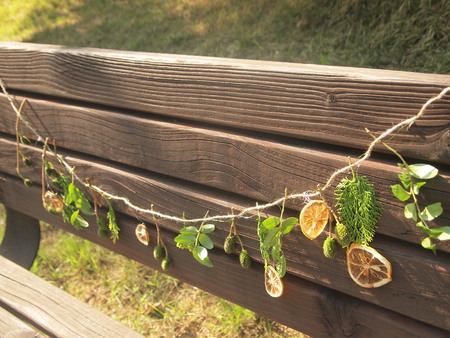 Camping garlandの写真素材