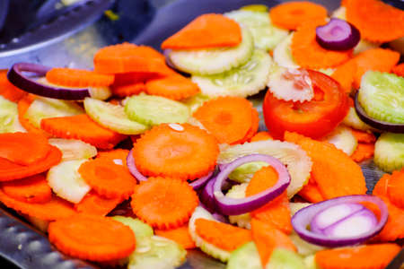 Healthy Indian salad fresh raw food and vegetables good for health