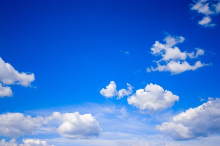 View of sunny sky background whith white clouds