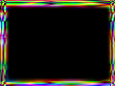 Unique rainbow gradient frame with black rainbow space for textの写真素材
