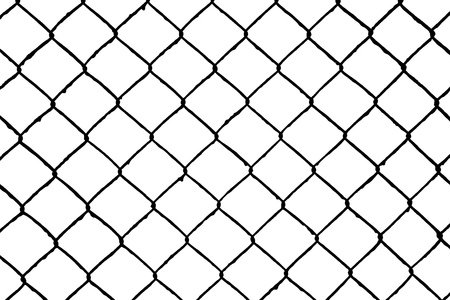 abstract seamless as pattern, wire grill isolated on white backgroundの写真素材